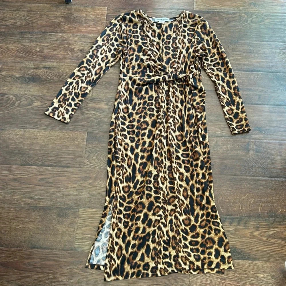 Cotton Emporium Animal Print Dress | Cheetah Print Dress | Midi Dress